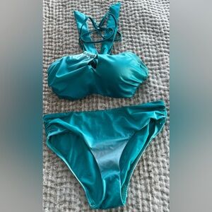 A. CHE VENUS Ladies Women’s Size Small Aqua Blue Swim Suit BikinI